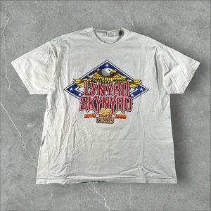 Vintage Lynyrd Skynyrd Shirt Mens XL White 90s Band Tee 1998 25 Years‎ Rare Tour